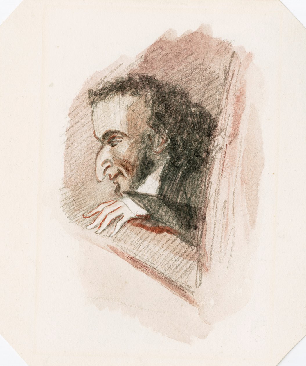 Niccolo Paganini - portrett av Unknown
