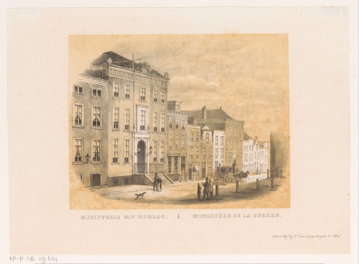Gamle krigsdepartementet i Haag Krigsdepartementet / Ministère de la Guerre (tittel på objekt) av Unknown