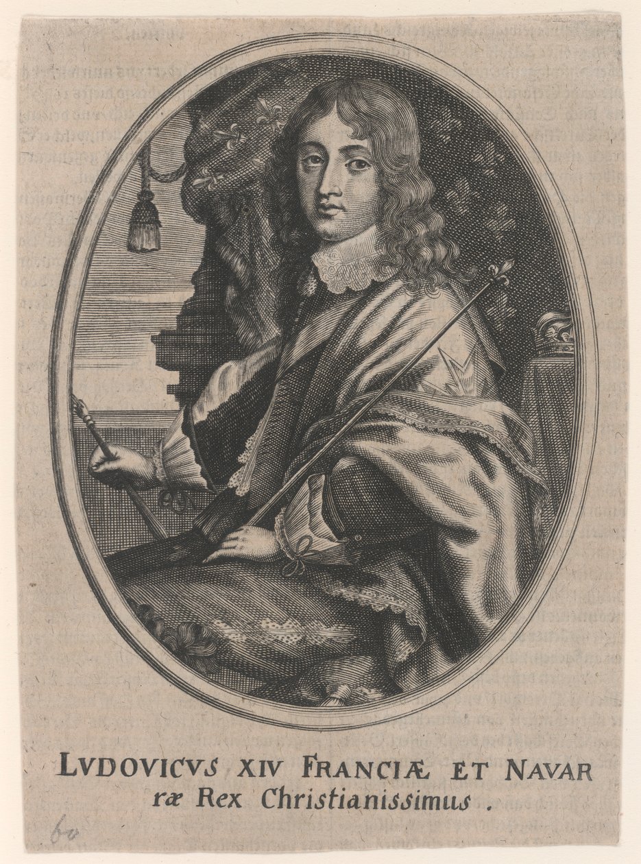 Portrett av Ludvig XIV, konge av Frankrike og Navarra av Unknown