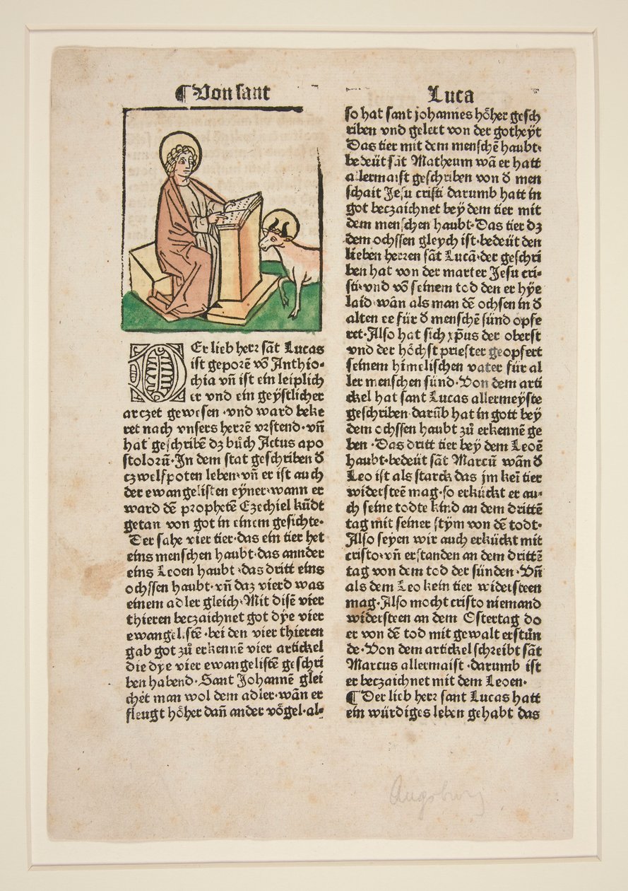 St. Luke. Illustrasjon til (Jacobus da Voragine) Golden Legend av Unknown