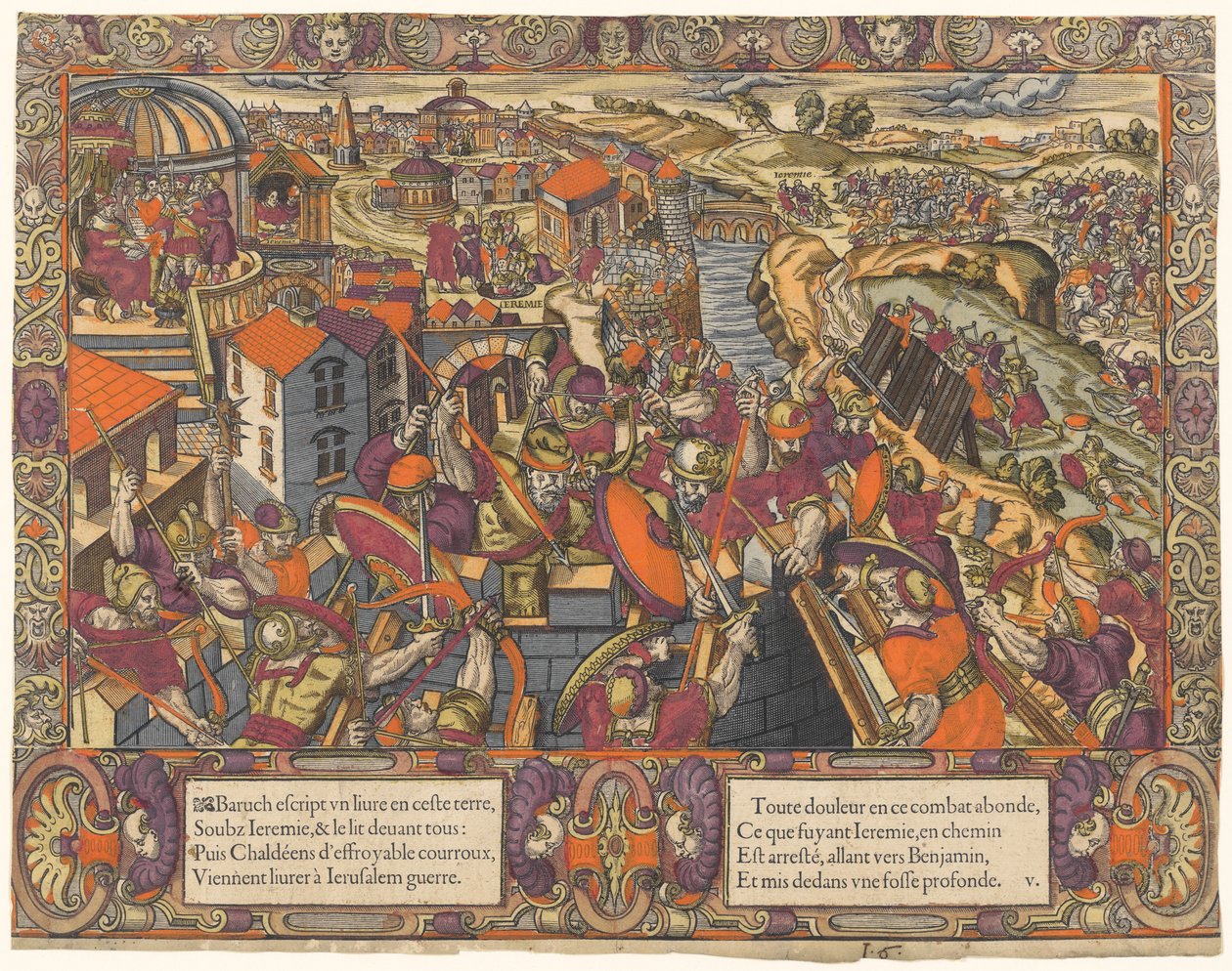 Historien om Jeremia: Baruk skriver en bok under Jeremia, kaldeerne beleirer Jerusalem, Jeremia blir lagt i en grøft (Jeremia 36-38) av Unknown