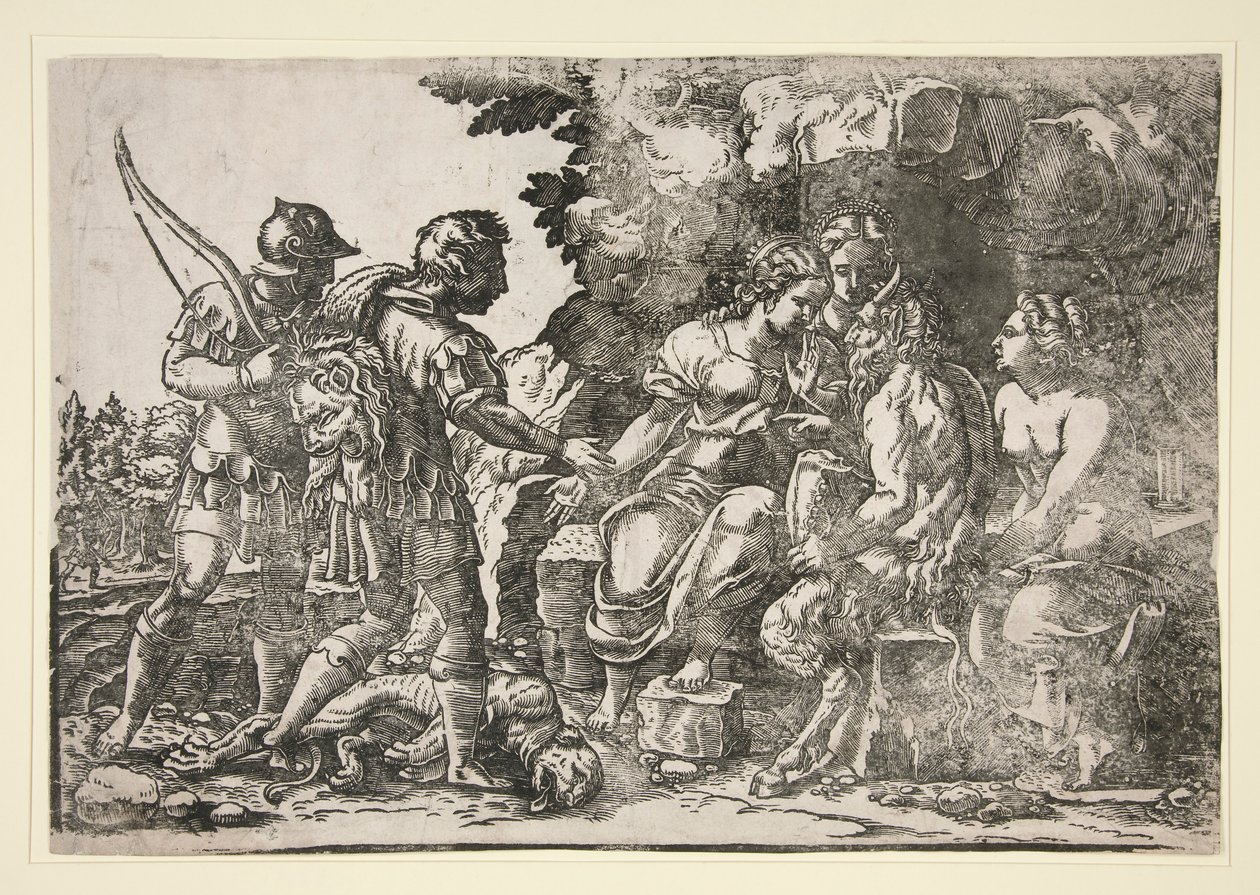 Thetis anbefaler Achilles til Chirons veiledning av Unknown
