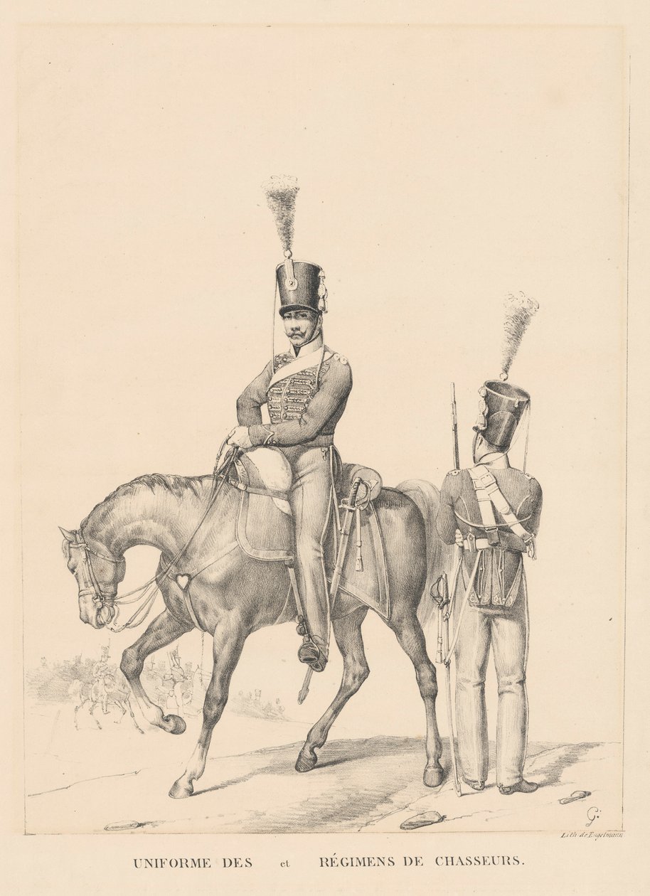 Uniform for chasseurs og regimenter (kavaleriuniformer) av Unknown