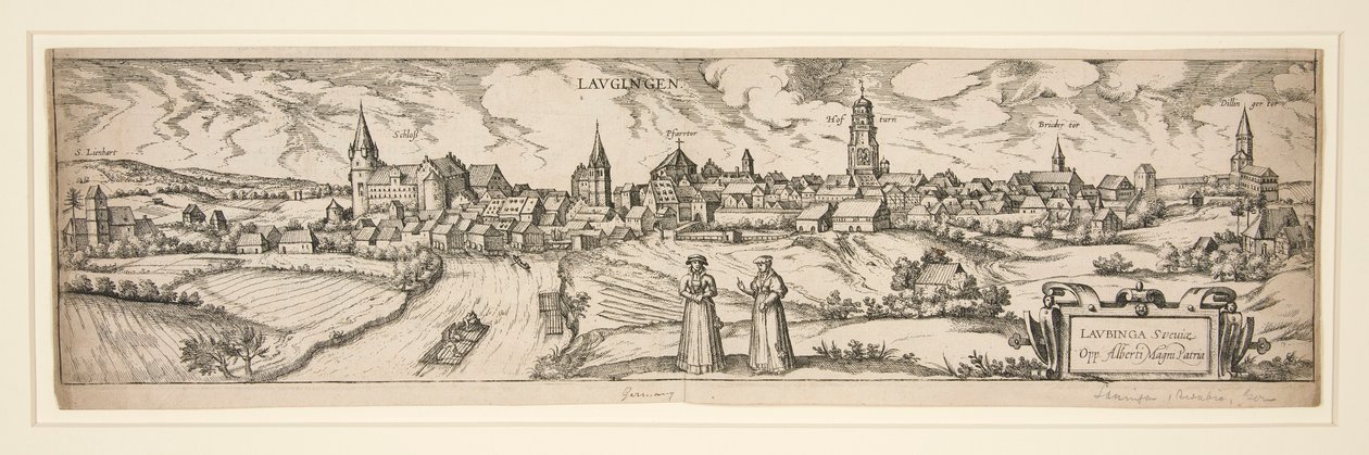 Uten tittel (Schloss Lienhart, etc. Townscape of LAUGEN) av Unknown