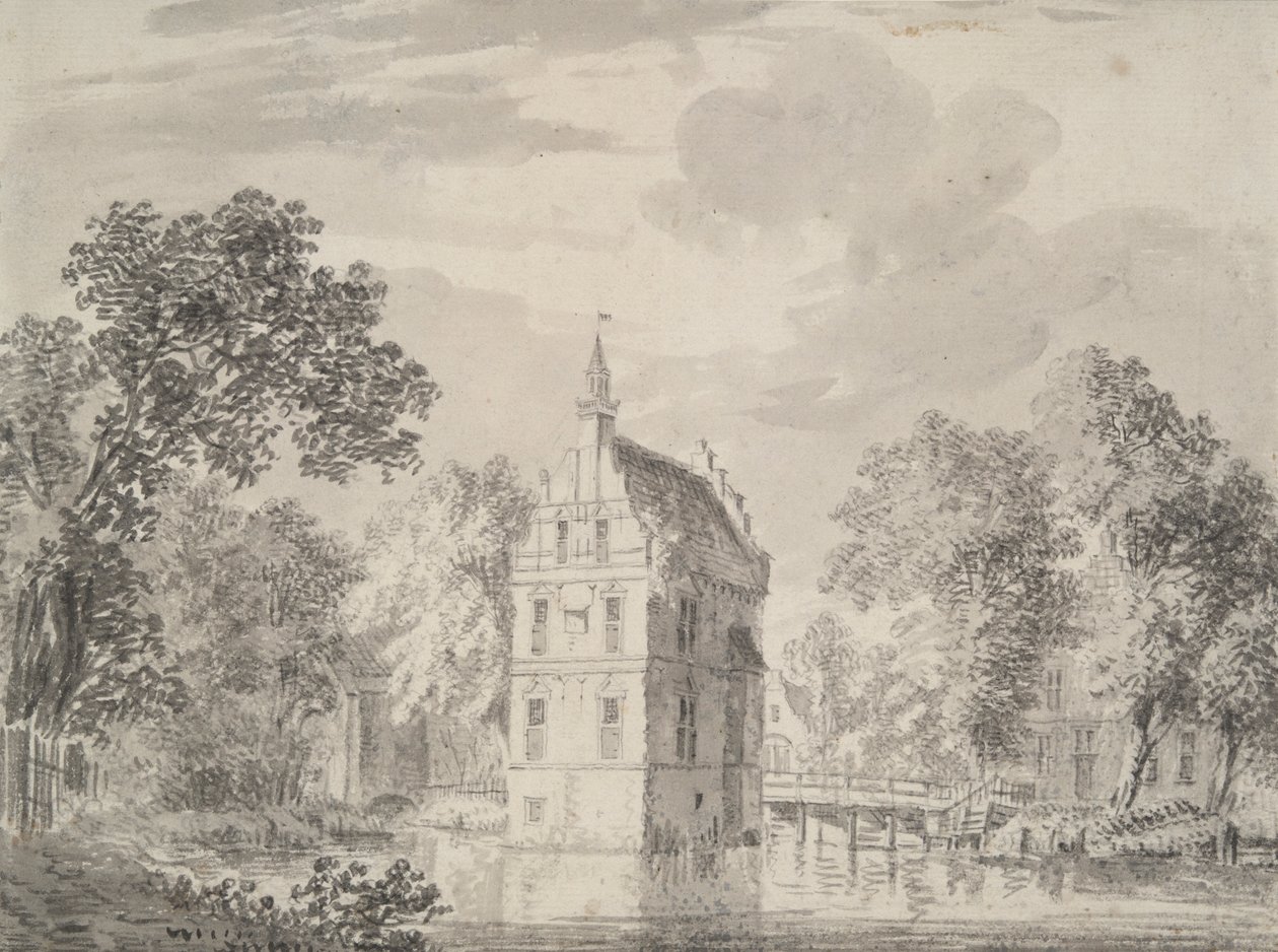 Utsikt over Crayestein Castle, Holland av Unknown