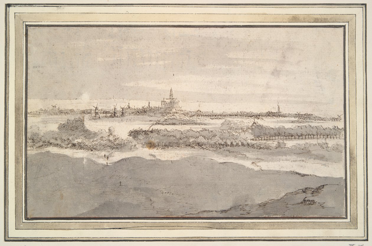 Utsikt over Haarlem fra nordvest av Unknown