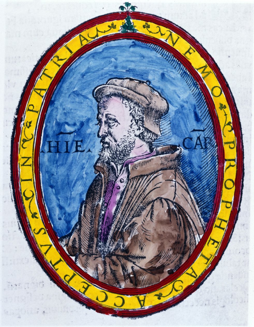 (Cardanus Hieronymus) Jerome Cardan på italiensk Gerolamo Cardano, italiensk lege, matematiker, filosof og astrolog (Pavia av Unknown artist