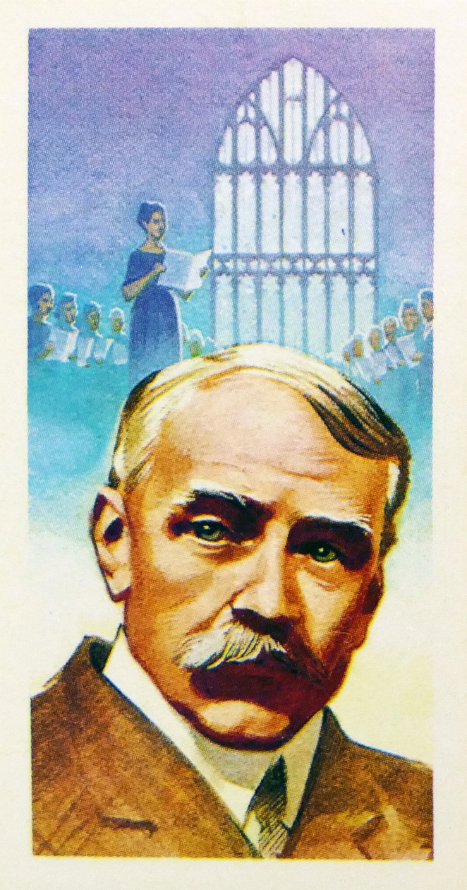 1969 Brooke Bond samlertekort: Sir Edward Elgar (trykk) av Unknown artist