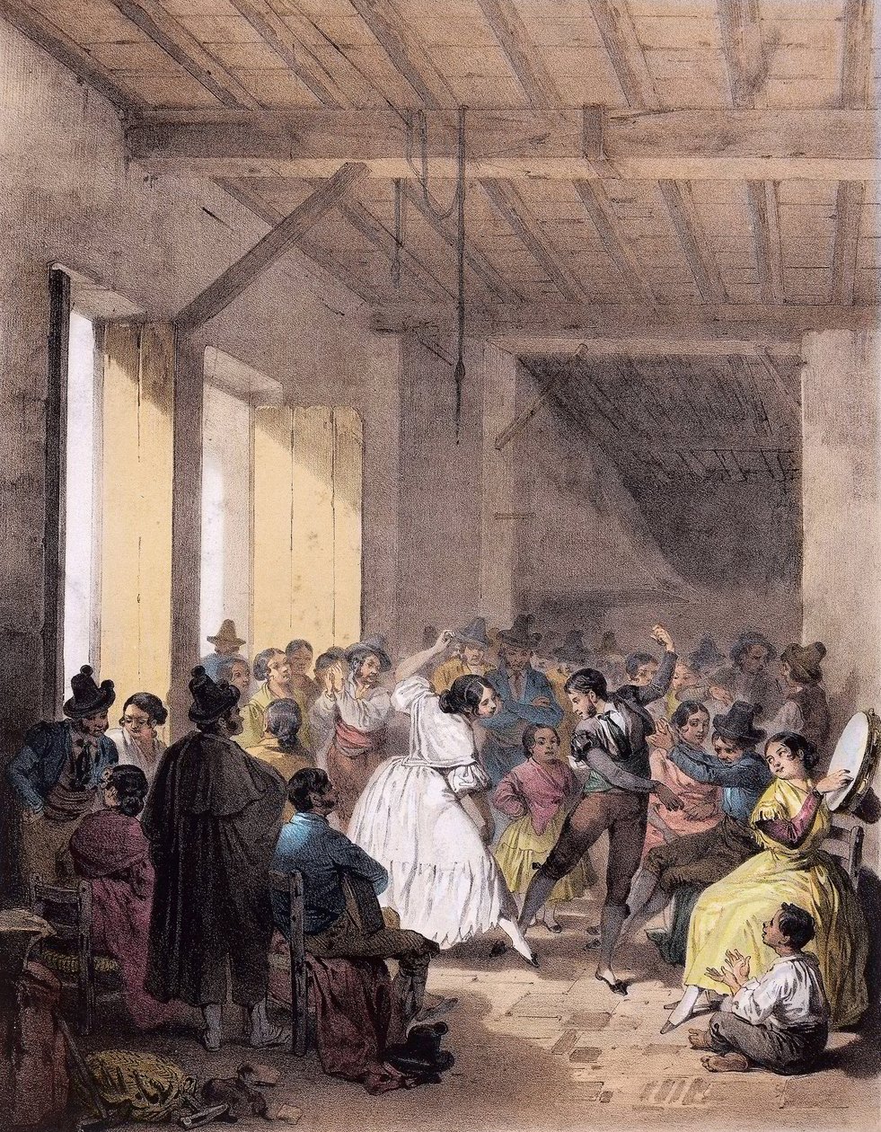 1800-tallet Bohemian Ball - Sigøynernes dans på 1800-tallet av Unknown artist