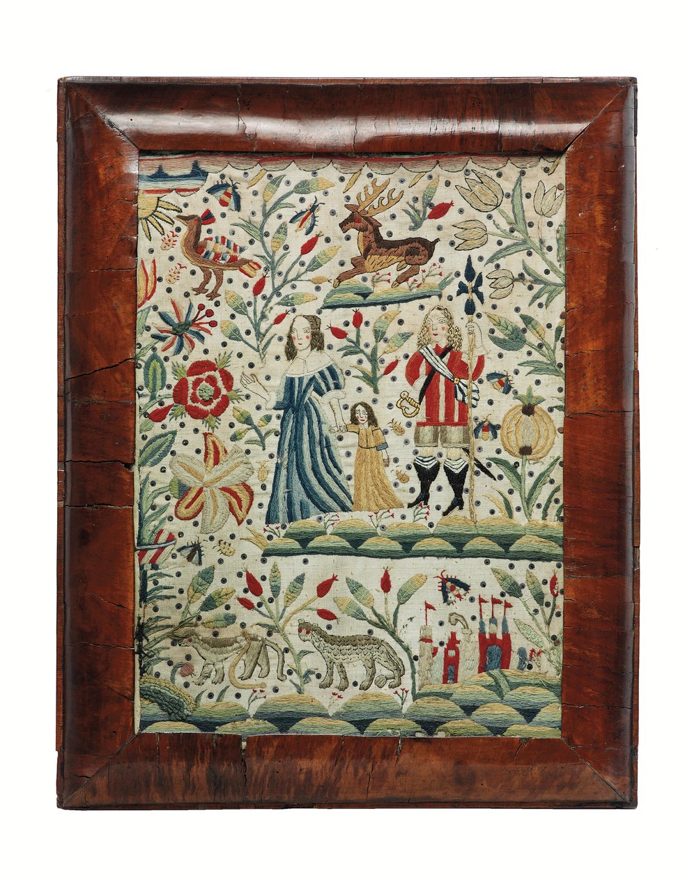 Et håndarbeidsbilde av William og Mary, ca. 1690 (lin og ull) av Unknown artist