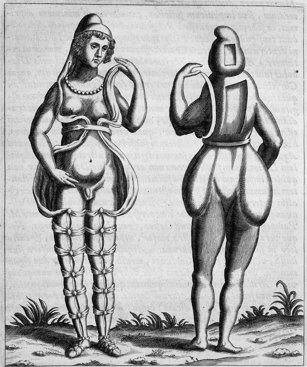 En karakter innen kvinne og mann - i "" Mensae Isiaca"" (tale av gudenes store mor, seglene hennes, juvelene hennes og amuletter og noen av hennes figurer) av Unknown artist