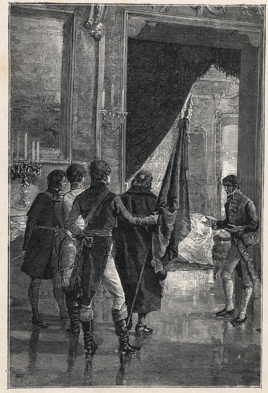 En deputasjon fra Carbonari, det nasjonalistiske hemmelige samfunnet, blir presentert for Ferdinand I av de to Siciliene (tidligere Ferdinand IV av Napoli) 1820 av Unknown artist