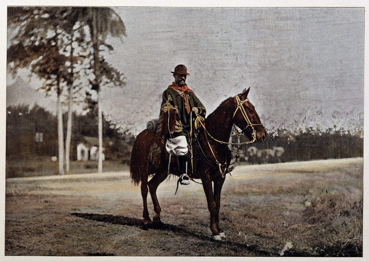 En gaucho i Rio Grande do Sul (Brasil), slutten av 1800-tallet av Unknown artist