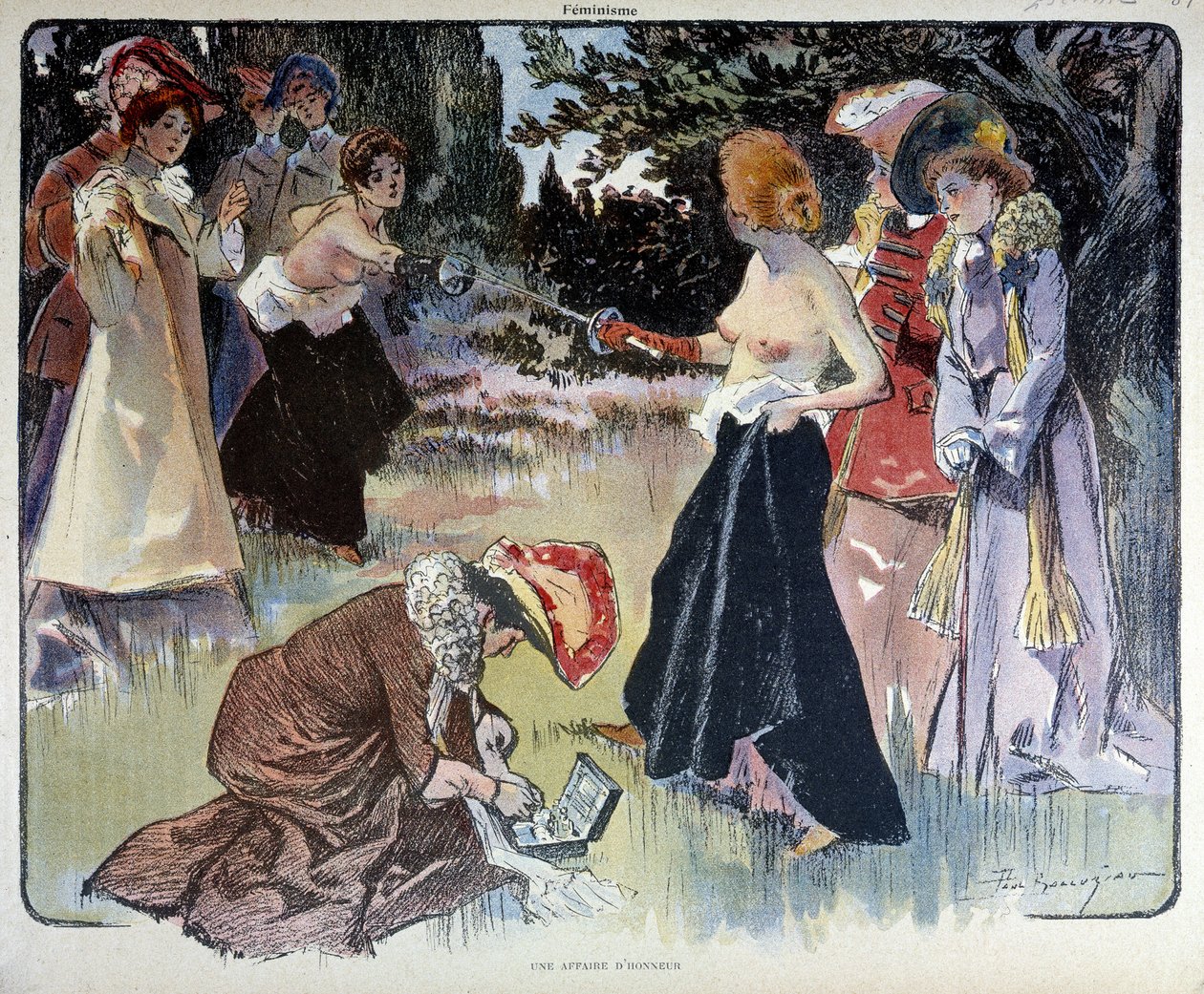 Et spørsmål om ære: duell av kvinner med sverdet av Unknown artist