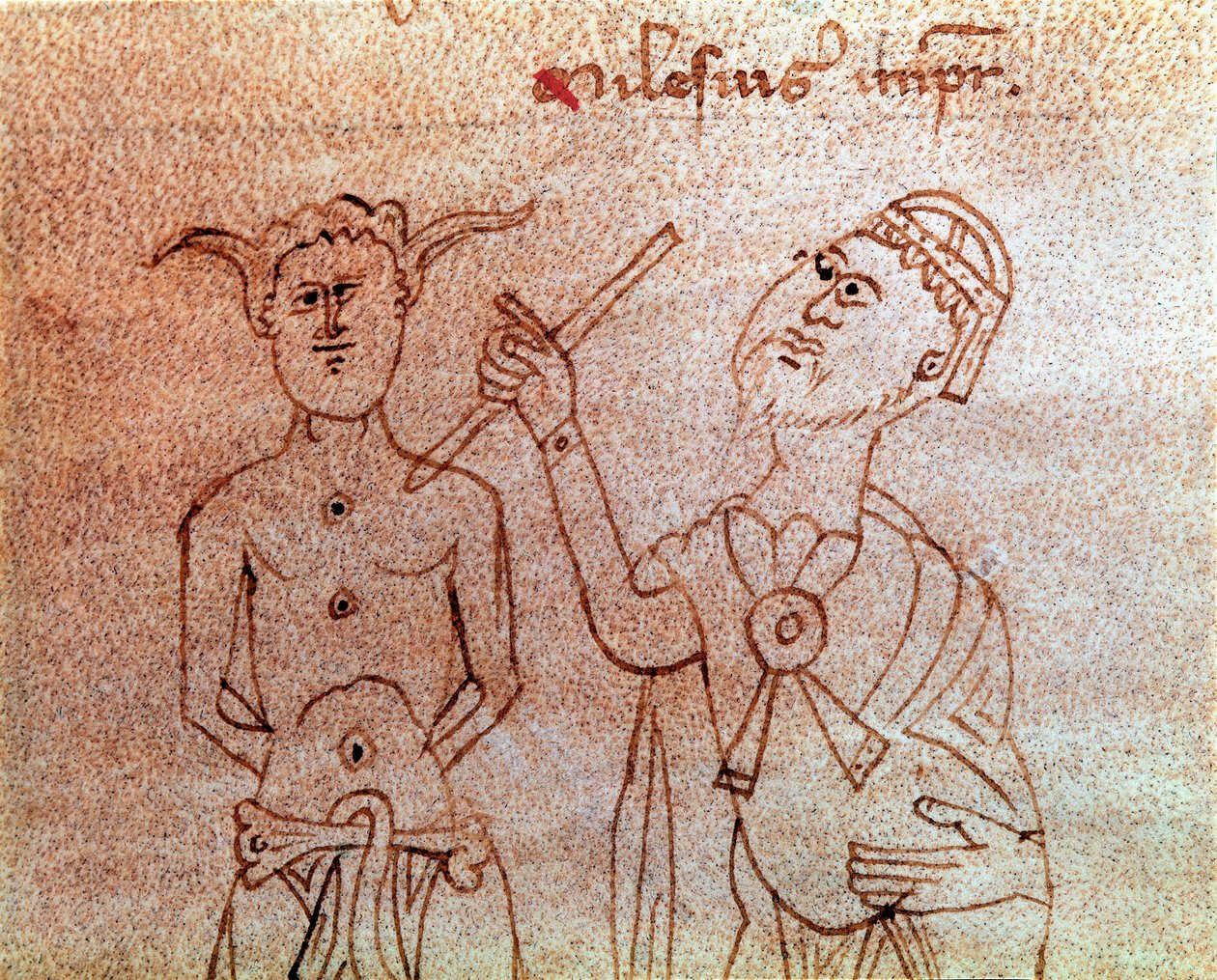 En pasient som konsulterer en miniatyrlege fra manuskriptet "" De surgia""" Venezia Biblioteca Marciana fra 1200-tallet av Unknown artist