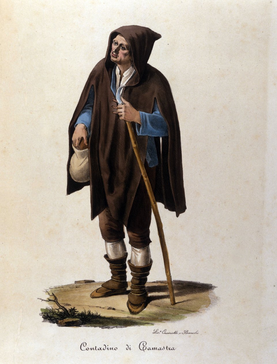 En bonde fra Camastra-regionen på Sicilia. av Unknown artist