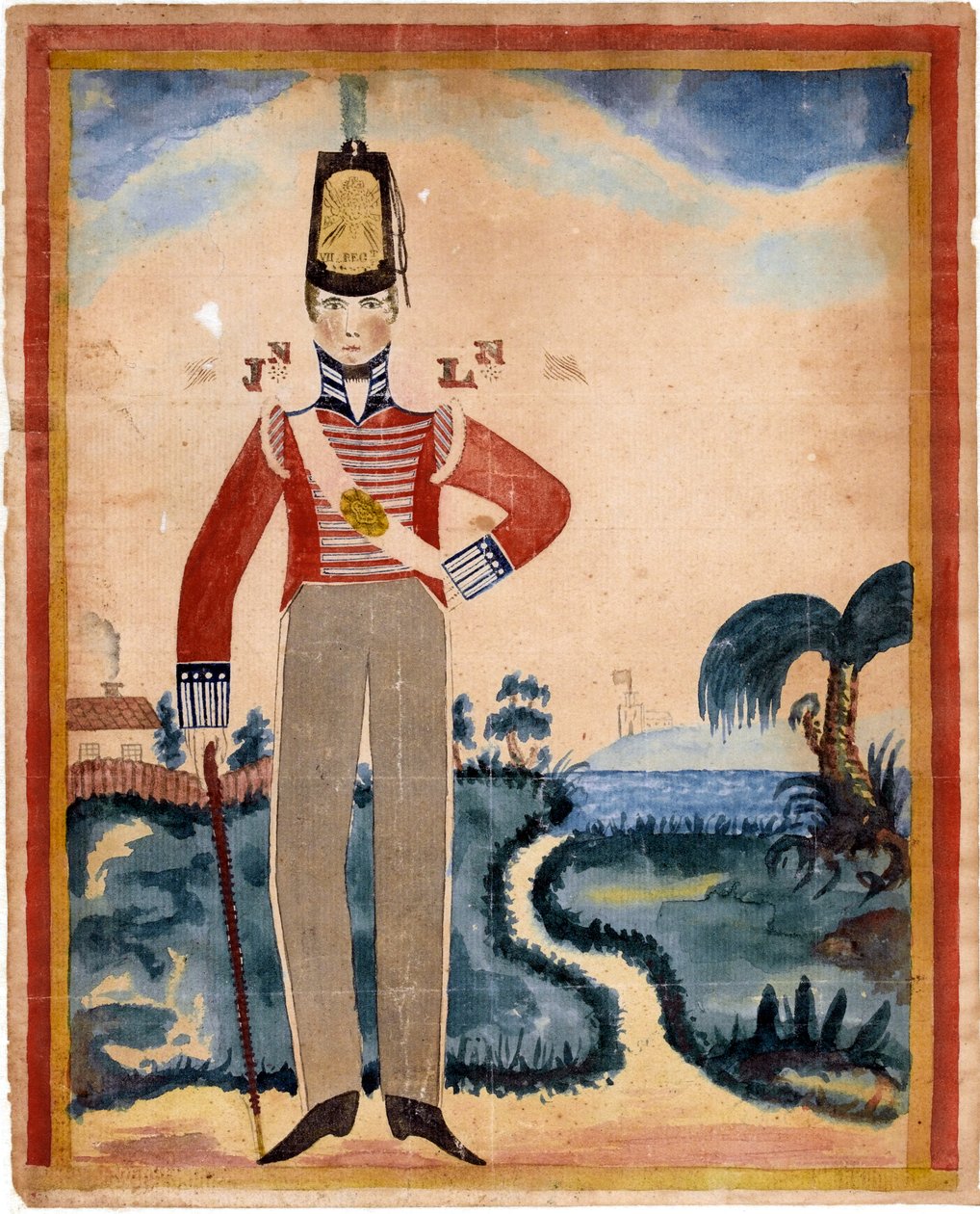 En menig fra 7th Regiment of Foot (Royal Fusiliers) i Karibien av Unknown artist