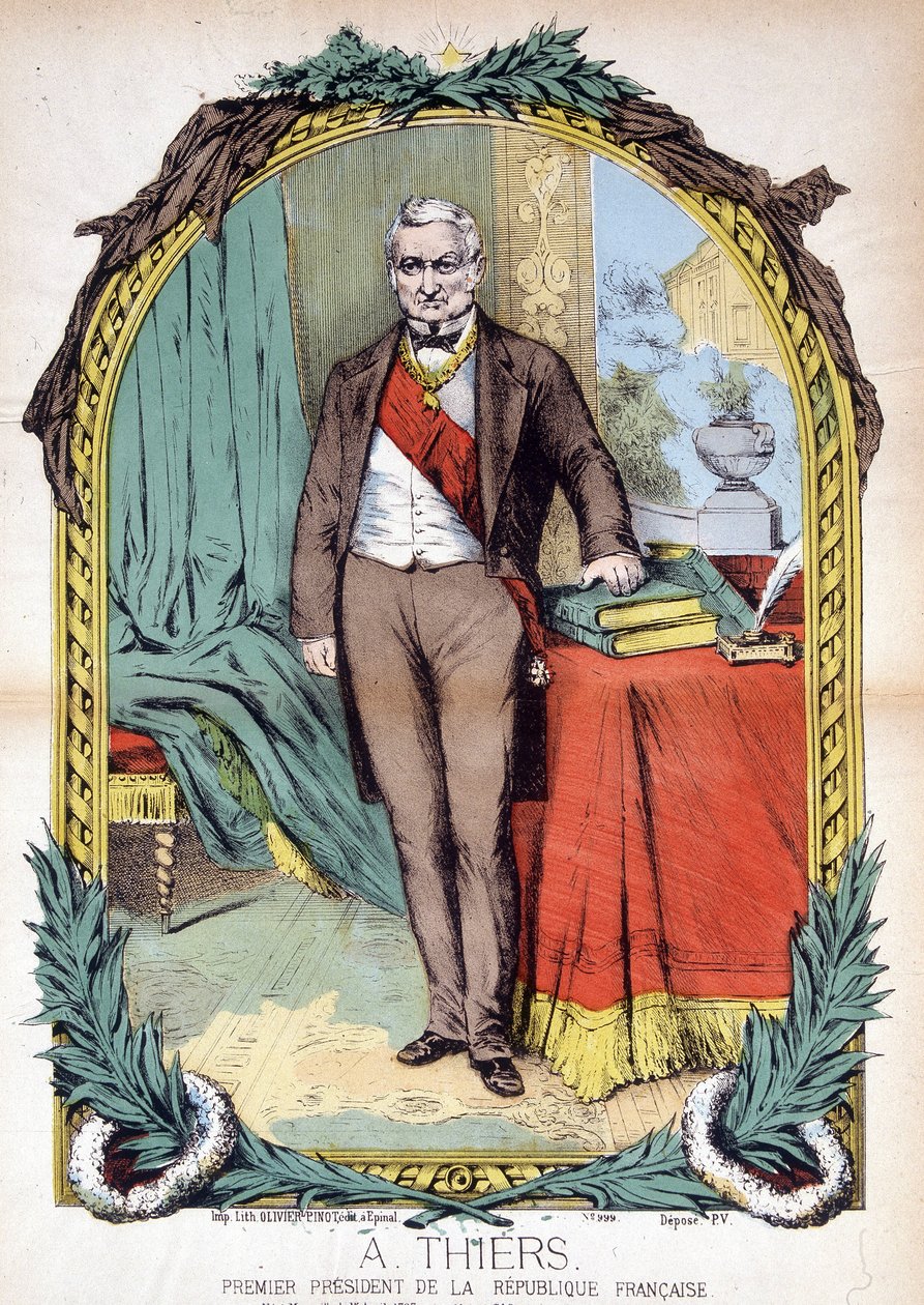 Adolphe Thiers (1797-1877), fransk politiker, journalist og historiker. av Unknown artist