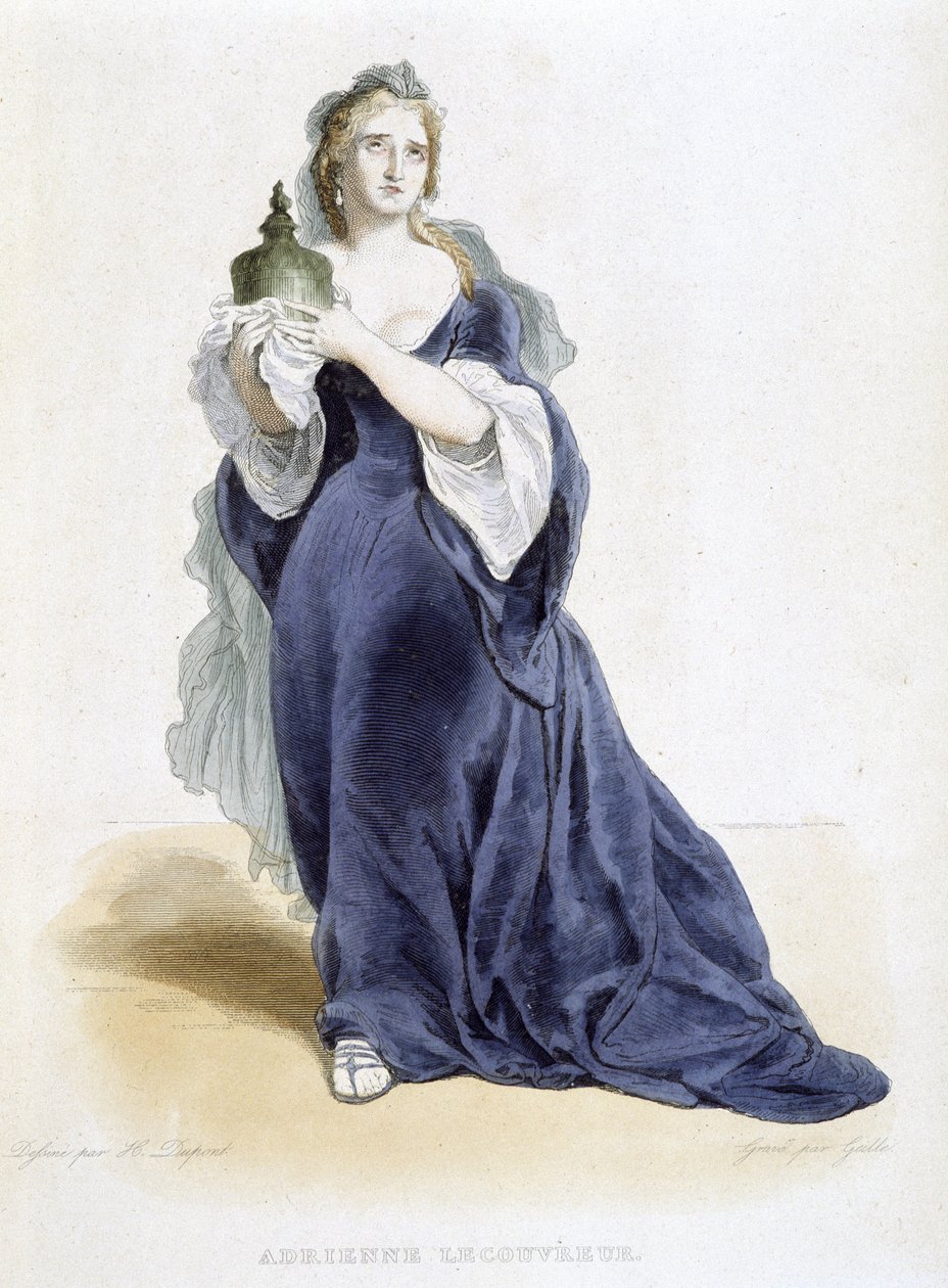 Adrienne Lecouvreur (1692-1730), fransk skuespiller. I "" den franske plutarken "" 1844 - 1847, av Mennechet. Library of Decorative Arts i Paris. av Unknown artist