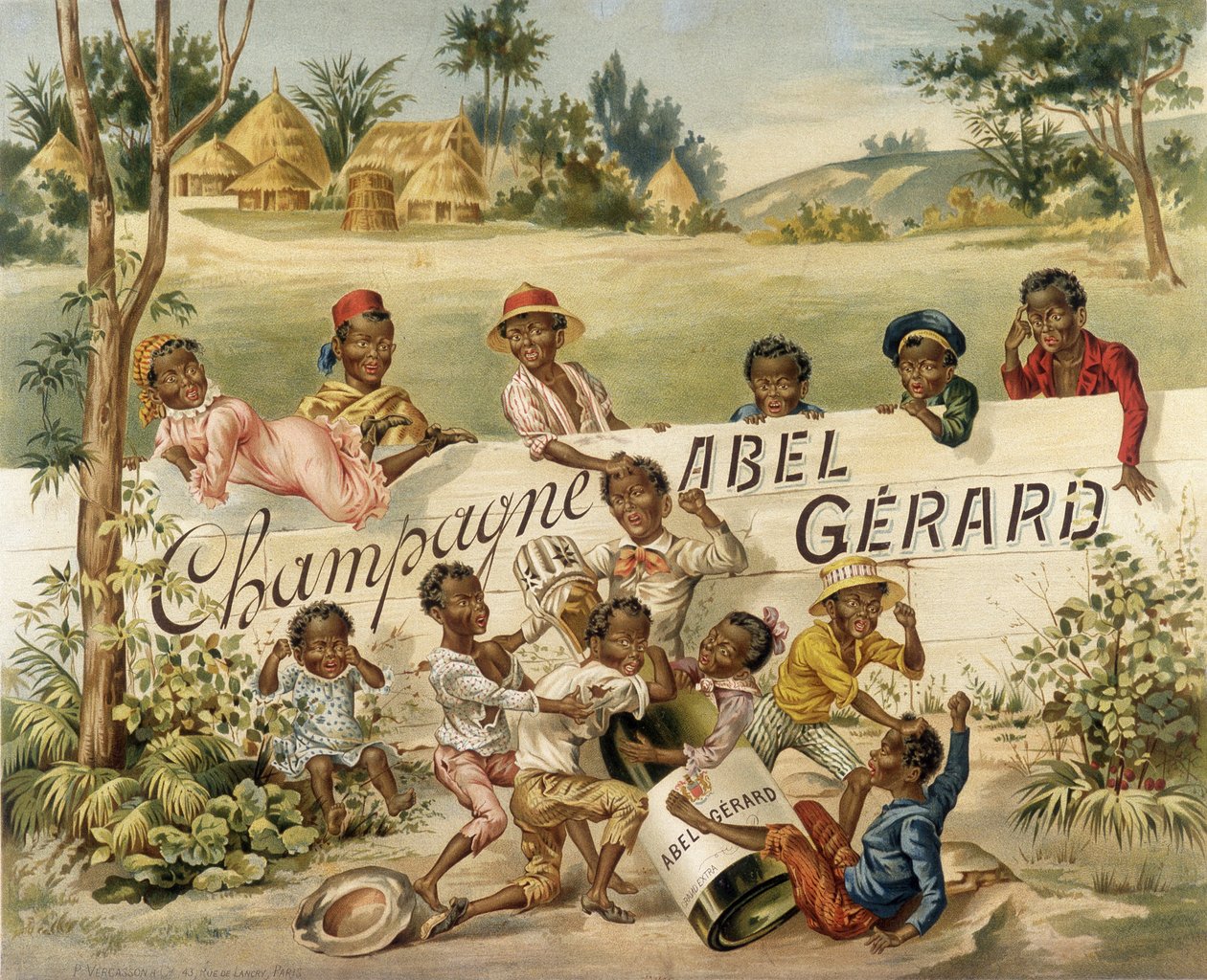 Reklameplakat for Champagne Abel Gérard, slutten av 1800-tallet av Unknown artist