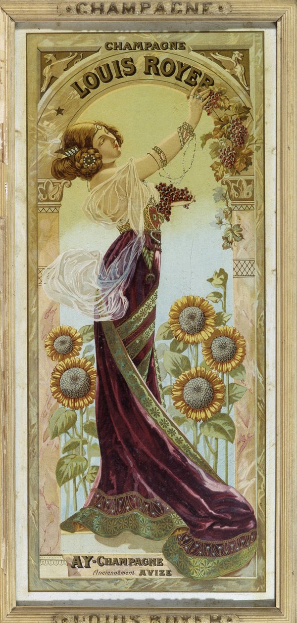 Reklameplakat for Louis Royer champagne, sent på 1800-tallet av Unknown artist