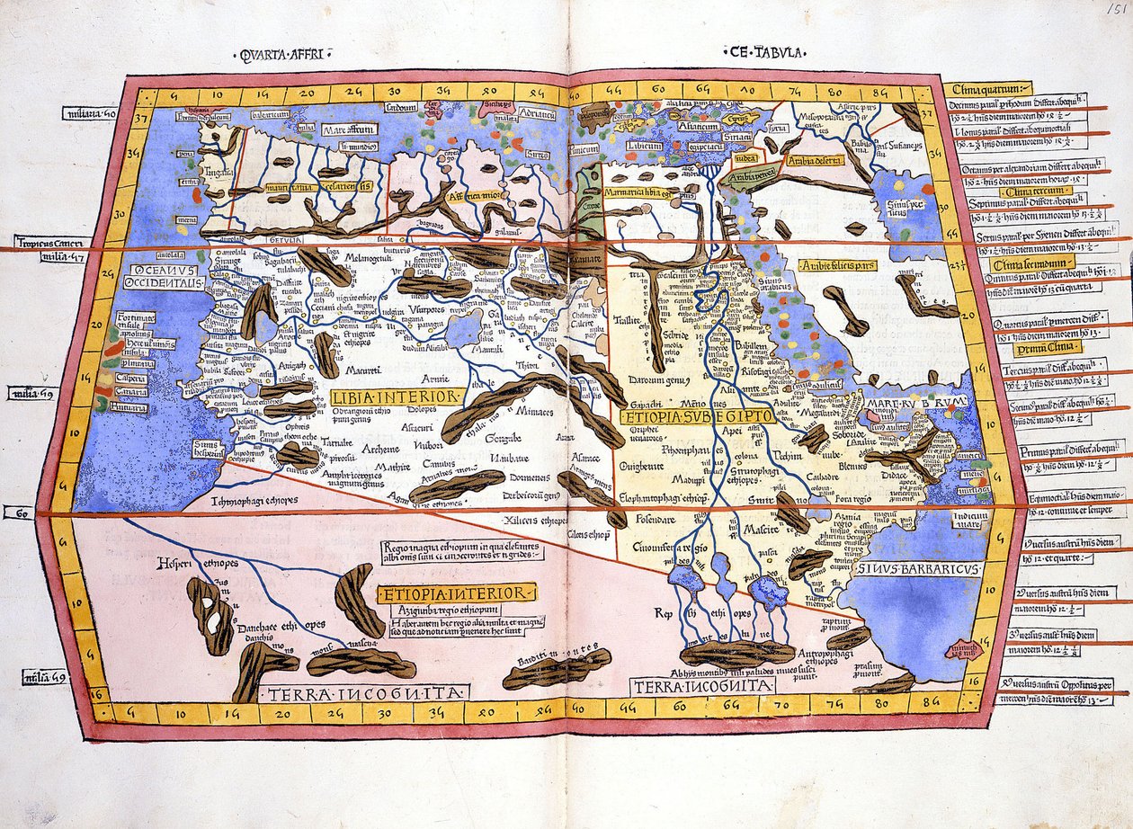 Afrika - i "Atlante Tolomeo" av Ptolemaios av Unknown artist