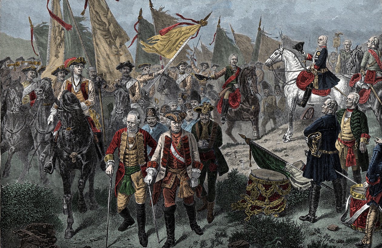 Etter slaget ved Hohenfriedberg av Unknown artist