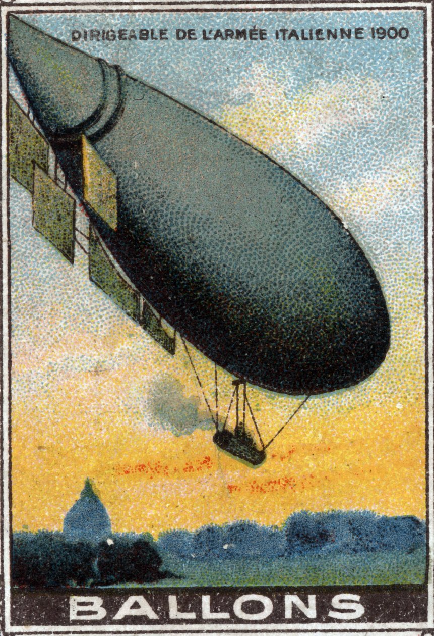 Luftskipballong fra den italienske hæren av Unknown Artist