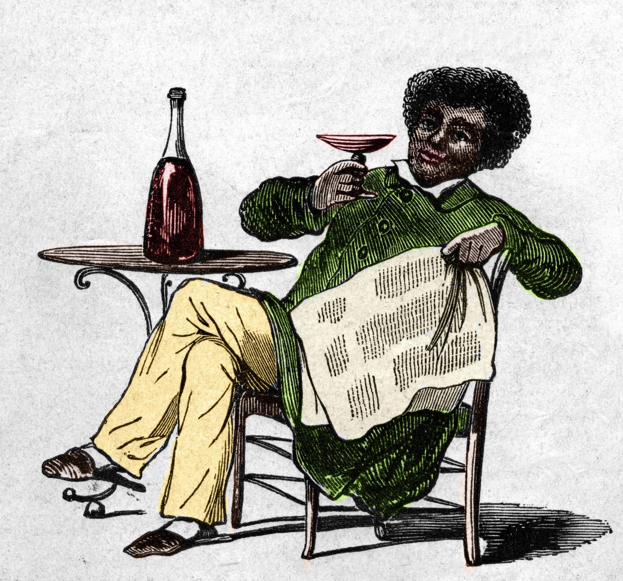 Alexandre Dumas far (1802-1870), fransk forfatter som drikker vin. av Unknown artist