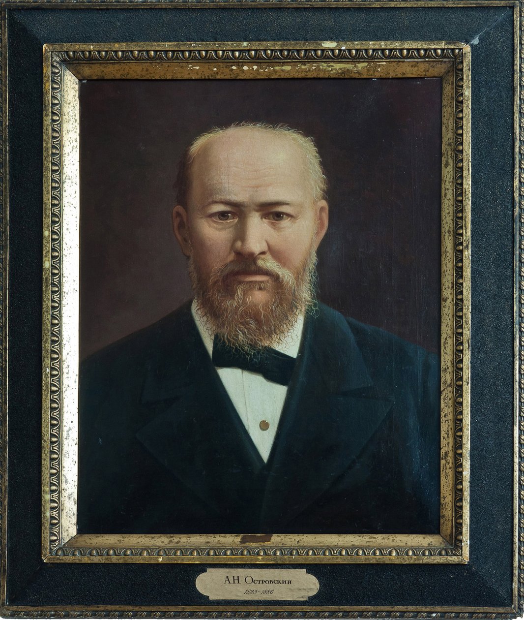 Alexandre Ostrovski - Portrett av dramatikeren Alexander N. Ostrovsky (1823-1886), Anonym. Olje på lerret, andre halvdel av 1800-tallet, State Museum of A. Ostrovsky, Shchelykovo av Unknown artist