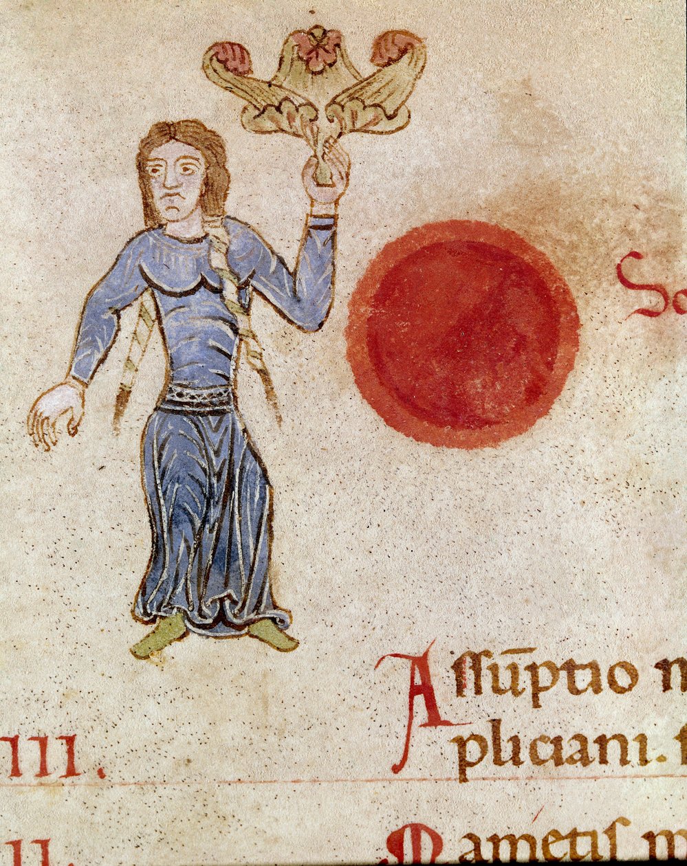 Allegorisk representasjon av august måned (miniatyr av Unknown artist