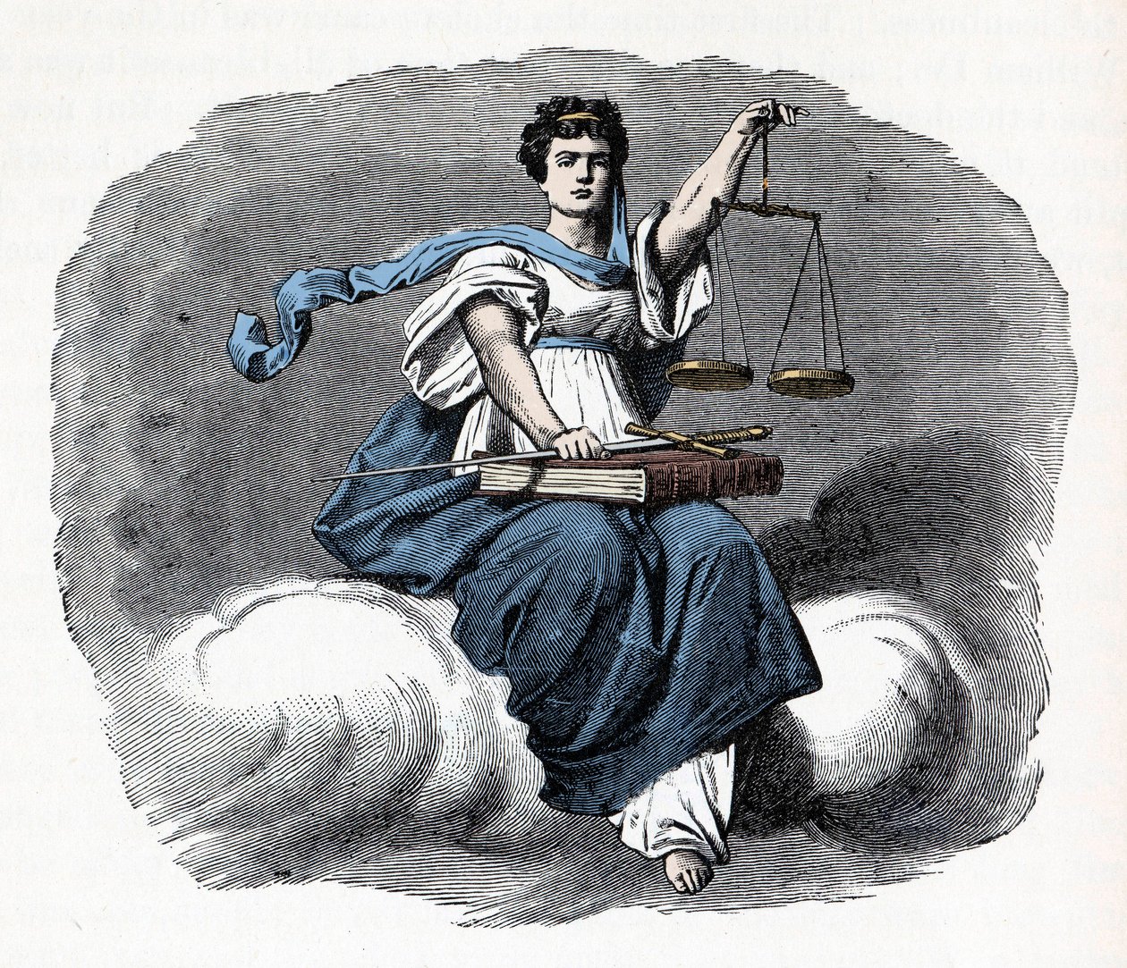 Allegory of Justice - 1882 - Tresnitt - av Unknown artist