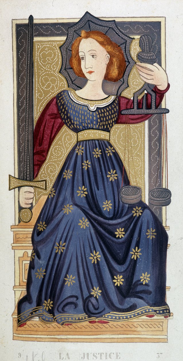 Allegory of Justice After a Miniature - 1800-tallet av Unknown artist