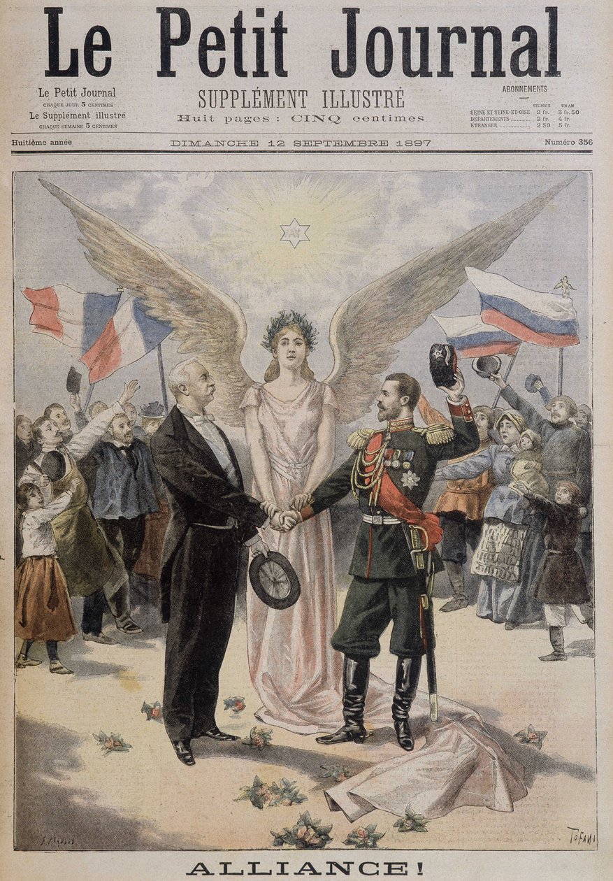 Allianse (mellom Frankrike og Russland) - Couv. "" The Petity Journal""" av 12. september av Unknown artist