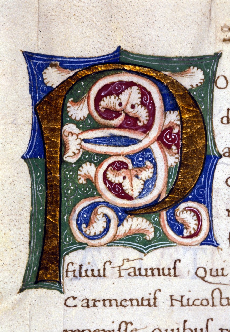 Alfabet: miniatyrert bokstav P av Unknown artist