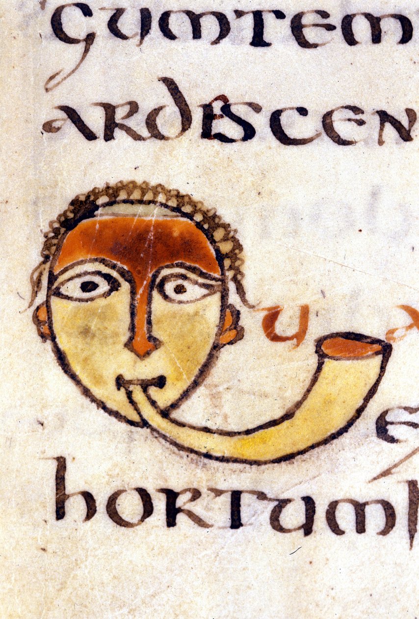 Alfabet: miniatyrert bokstav U av Unknown artist
