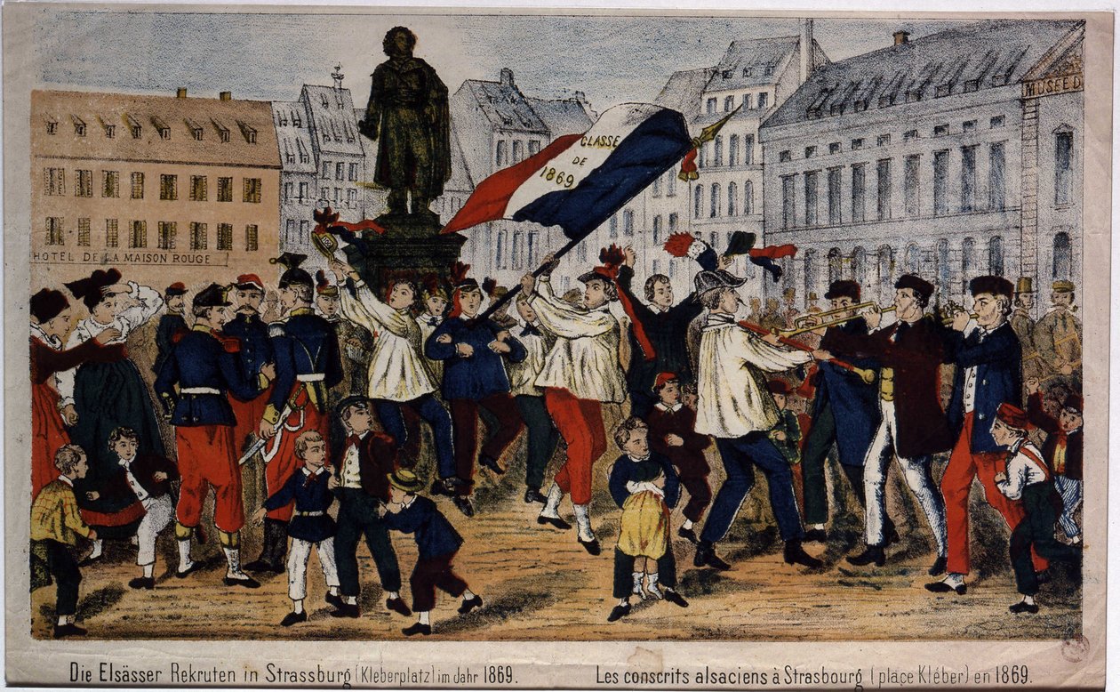 Alsace vernepliktige, Place Kleber i Strasbourg av Unknown artist