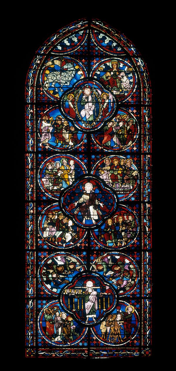 Ambulerende vindu (farget glass av Unknown artist