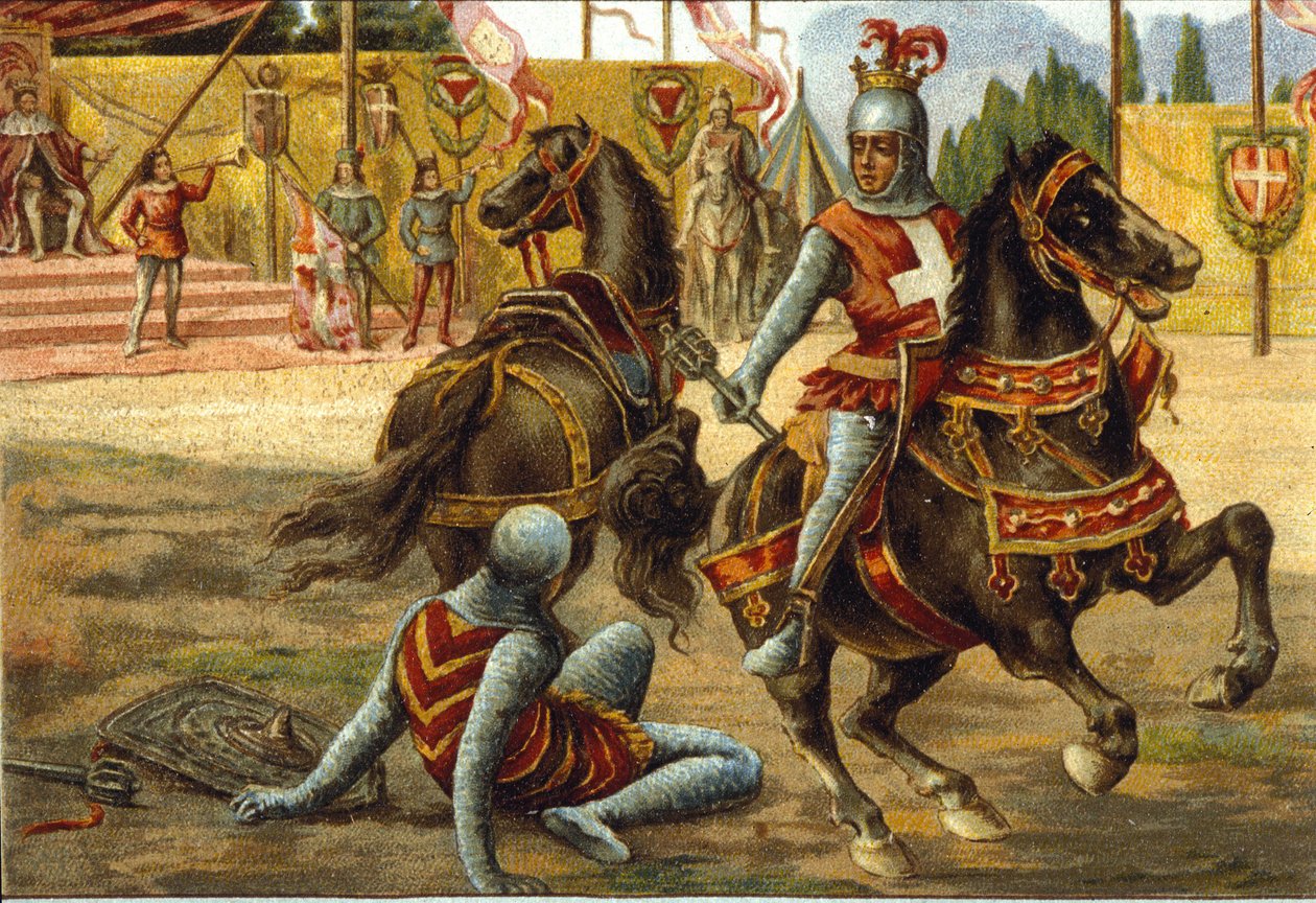 Amedee VII av Savoy (1360 -1391) sa The Red Count under en turnering. Amedeo VIII av Savoy (den såkalte Rosso). av Unknown artist