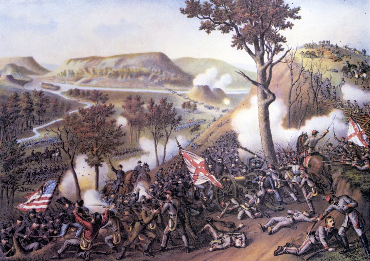 Amerikansk borgerkrig (1861–1865): Beleiring av Missionary Ridge, 25. november av Unknown artist