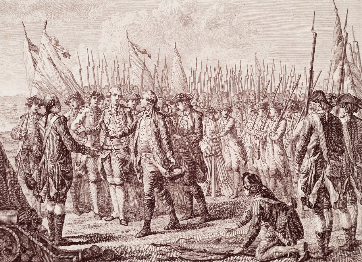 Amerikansk revolusjonskrigen: Overgivelsen av Lord Cornwallis av Unknown artist