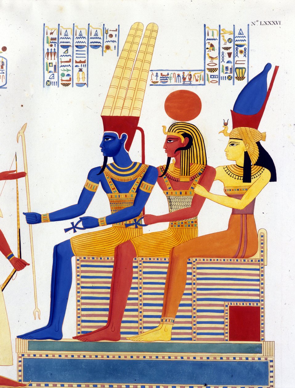 Amon - re, Ptah, Mut - i "" Monuments of Egypt and Upper Nubia"" av Ippolito Rosellini (Rossellini). av Unknown artist