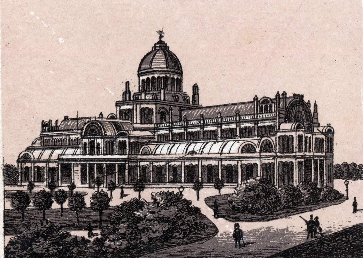 Amsterdam, Holland: utsikt over Folkets palass. i "" Verden illustrerer 168 visninger"" Udatert (slutten av 1800-tallet) av Unknown artist