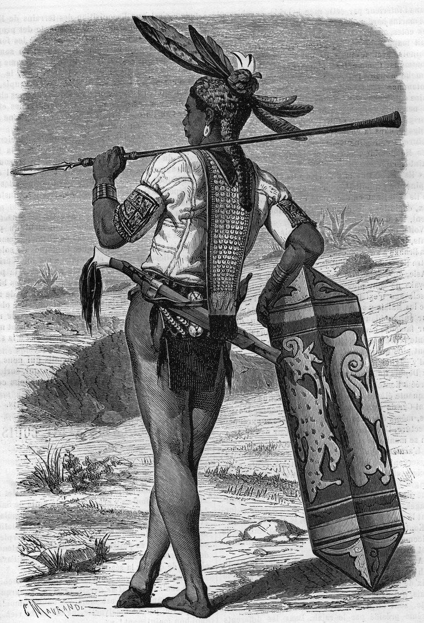En Indigene Dayak bosatt i Saravak, Malaysia på 1800-tallet i "Youth Journal" fra 1888. av Unknown artist