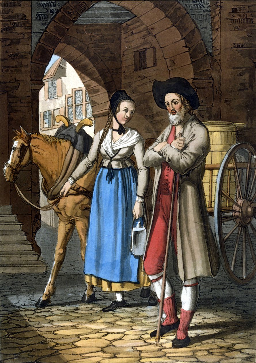 Anabaptister av Basel. 1800-tallet. Litografi. av Unknown artist