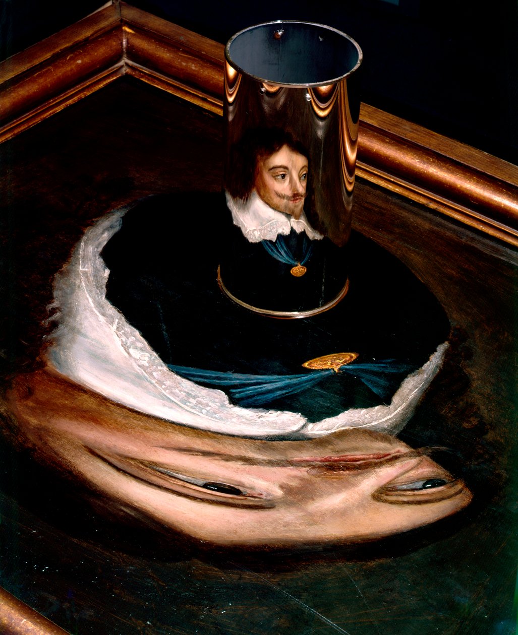 Anamorfisk portrett av Charles I av Unknown