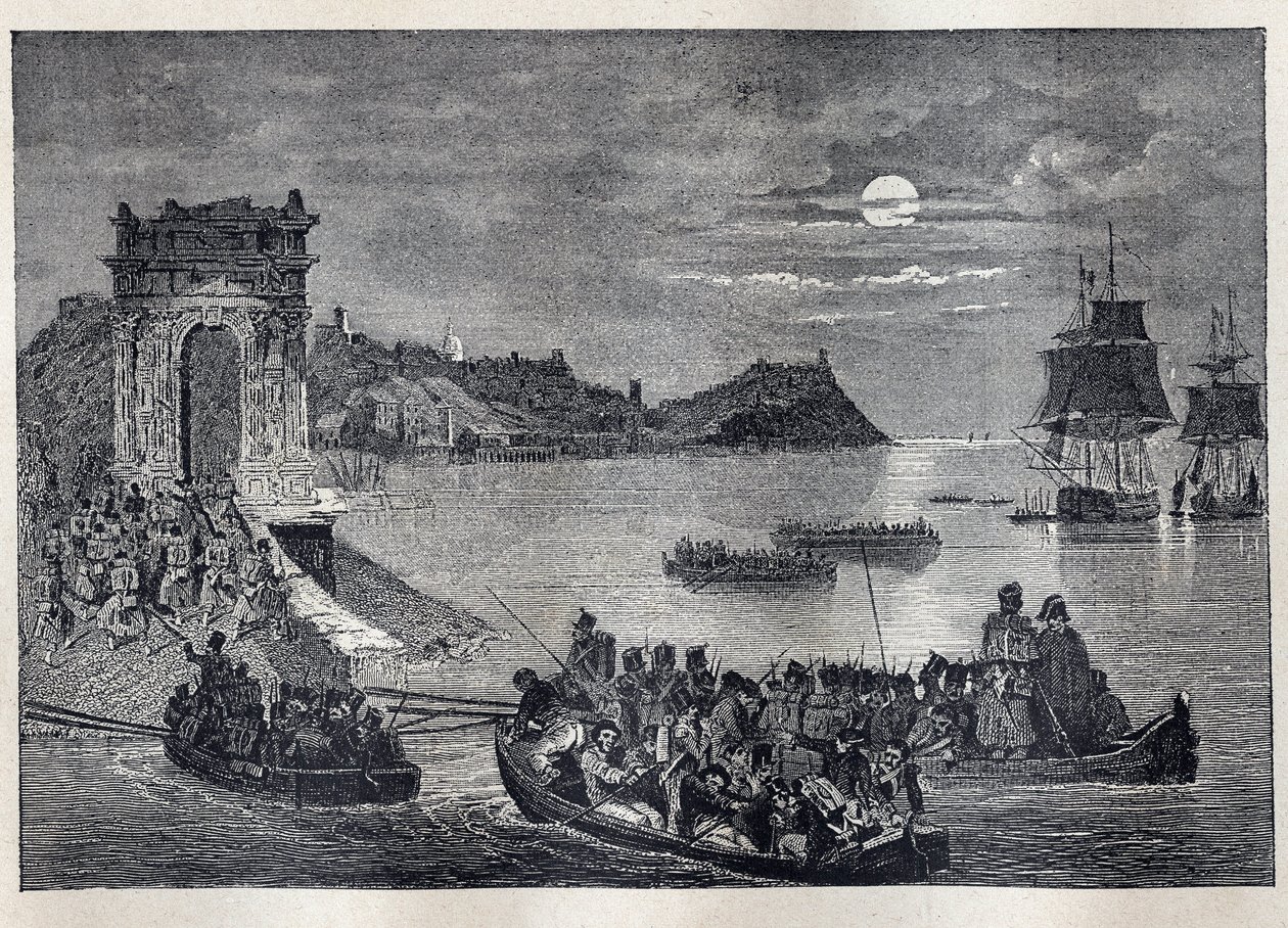 Ancona (Ancona) - Ancona-ekspedisjon til Italia lansert av Louis Philippe I natt til 22-23 februar av Unknown artist