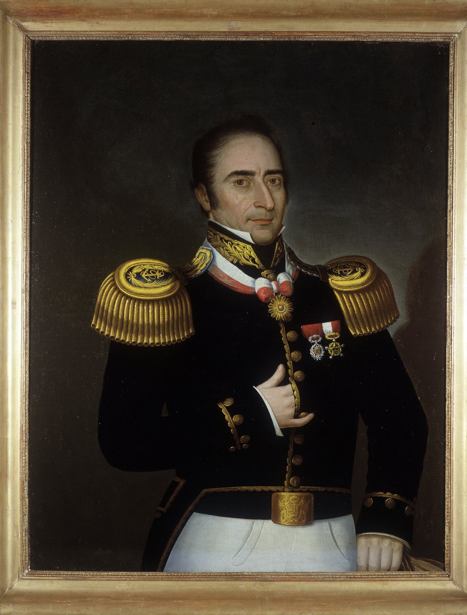 André Hyppolite Bouchard - Førstebetjent mot revolusjonen i Buenos Ayres av Unknown artist