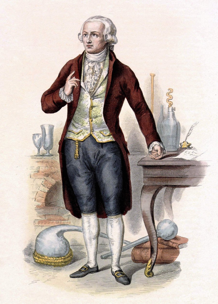 Antoine Laurent de Lavoisier (1743-1794), fransk kjemiker. av Unknown artist