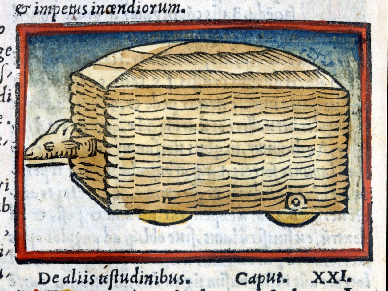 Væren - en slags tank - i "" De architectura""" av Vitruva fra 1630. av Unknown artist